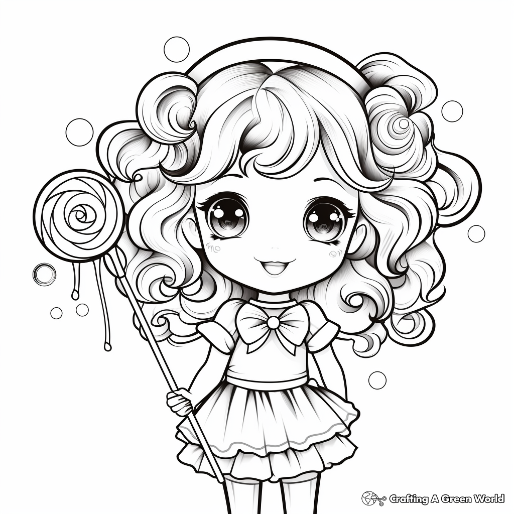 Delightful Rainbow Lollipop Coloring Pages 3