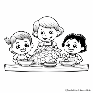 Delightful Seafood Group Coloring Pages for Children 3