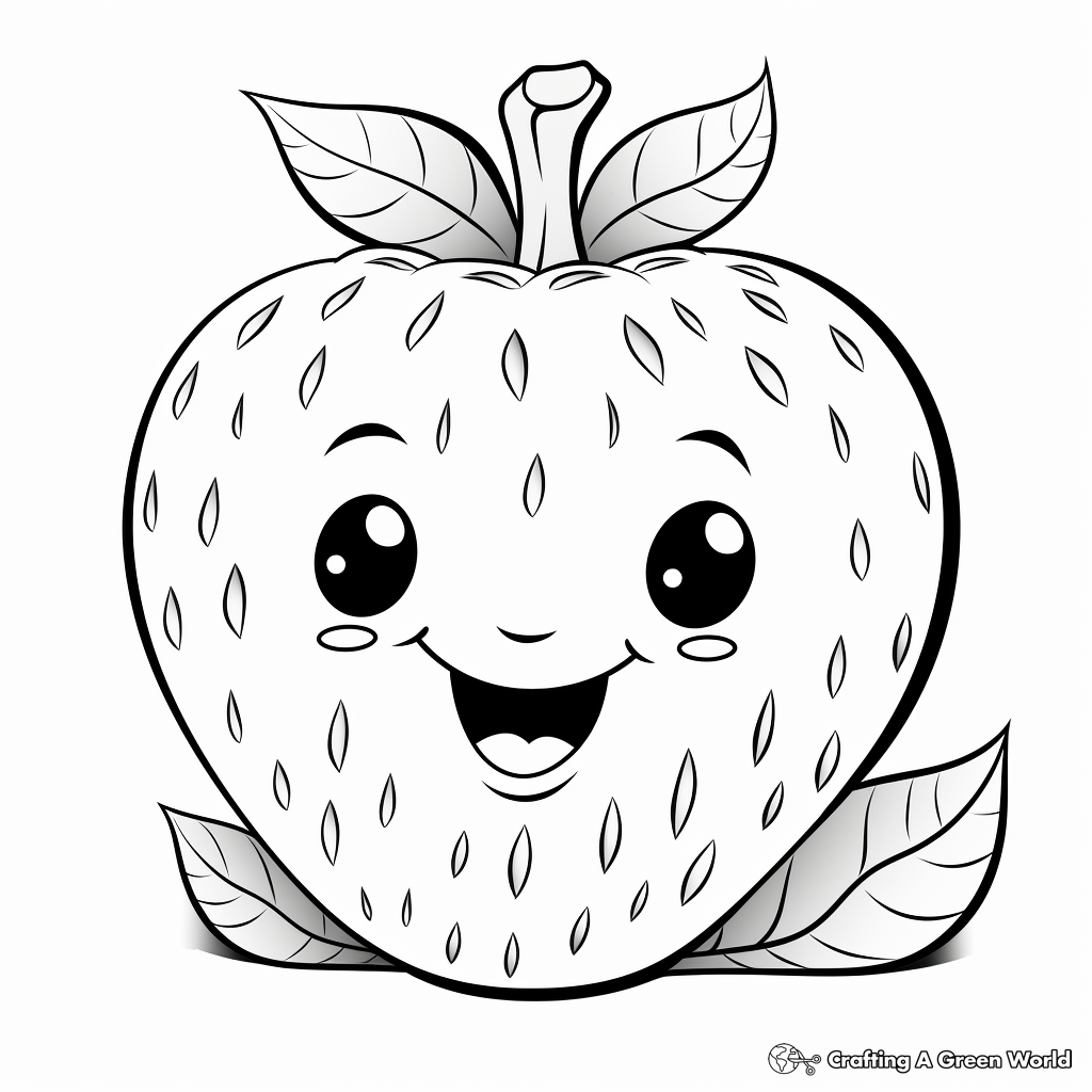 Delightful Strawberry Coloring Pages 1