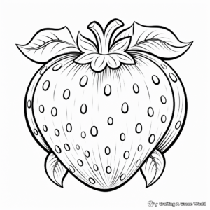 Delightful Strawberry Coloring Pages 2