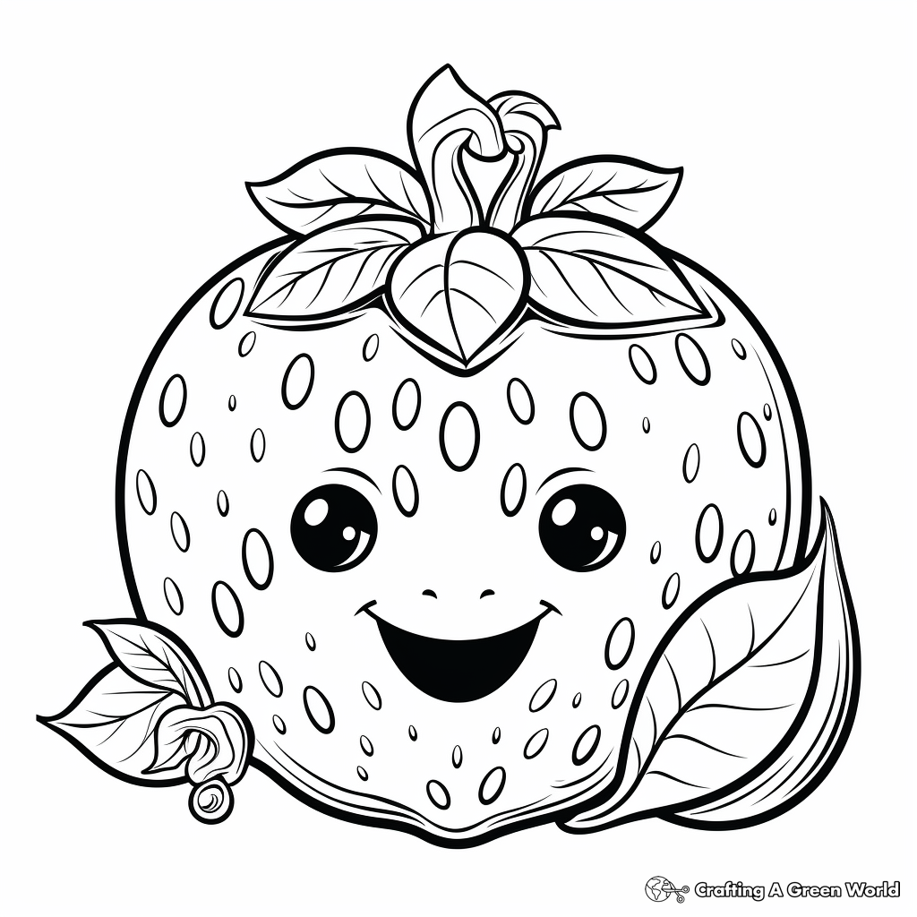 Delightful Strawberry Coloring Pages 4