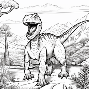 Depiction of Albertosaurus in Prehistoric Times Coloring Pages 4