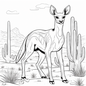 Desert Adaptation: Kangaroo Rat Coloring Pages 2