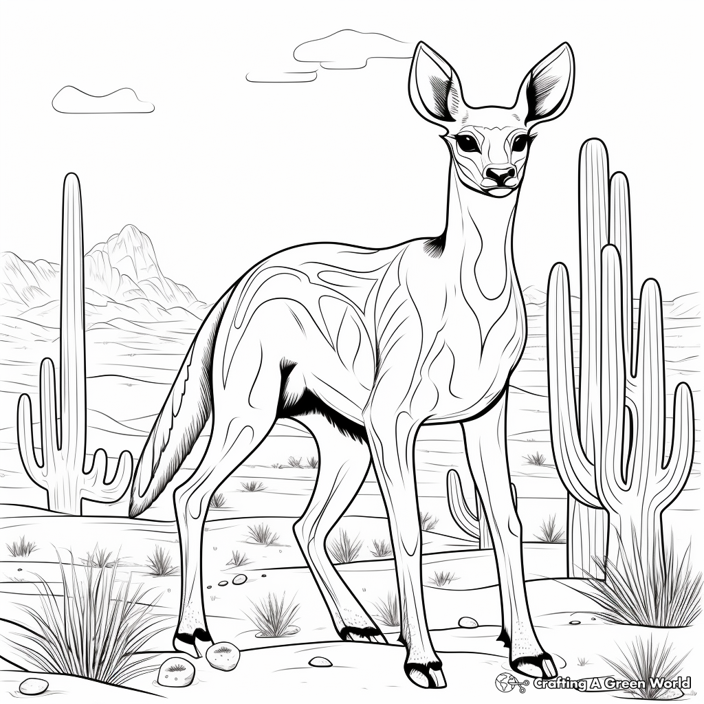 Desert Adaptation: Kangaroo Rat Coloring Pages 2