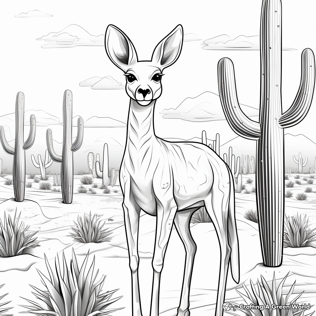 Desert Adaptation: Kangaroo Rat Coloring Pages 4