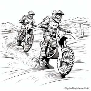 Desert Rally Dirt Bike Coloring Pages For Sand Lovers 3