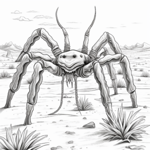 Desert Tarantula Coloring Pages for Thrills 1