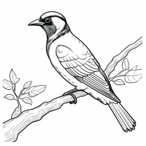 Detailed Acorn Woodpecker Coloring Pages for Artists 2