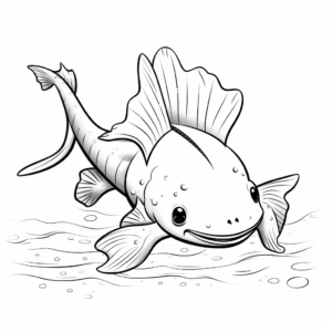Detailed Adult Axolotl Coloring Pages 2