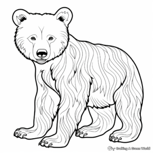 Detailed Adult Black Bear Coloring Pages 3