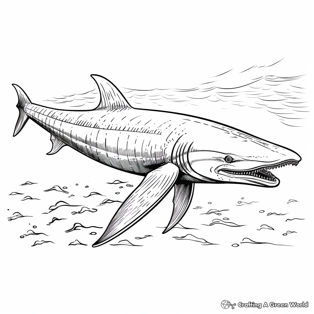 Detailed Adult Blue Whale Coloring Pages 3