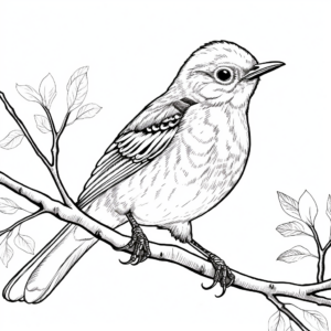Detailed Adult Mockingbird Coloring Pages 4