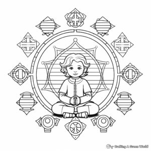 Detailed All Seven Chakras Coloring Pages 2