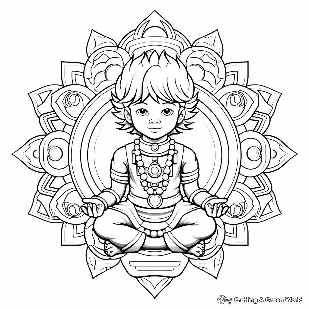 Detailed All Seven Chakras Coloring Pages 3
