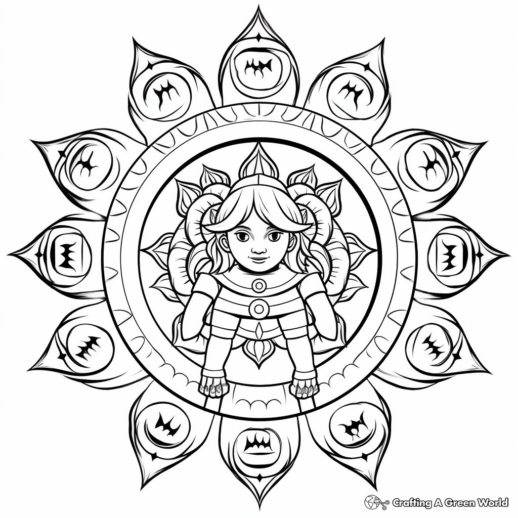 Detailed All Seven Chakras Coloring Pages 4
