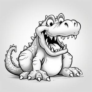 Detailed Alligator Coloring Pages for Adults 1