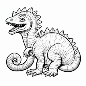 Detailed Amargasaurus Fossil Coloring Pages 2