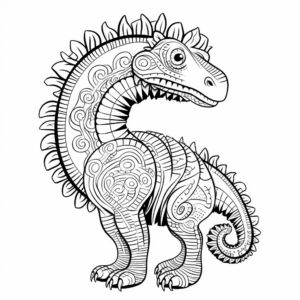 Detailed Amargasaurus Fossil Coloring Pages 4