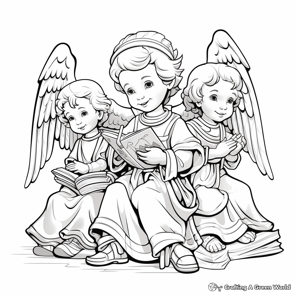 Detailed Angels and Demons Coloring Pages for Adults 3