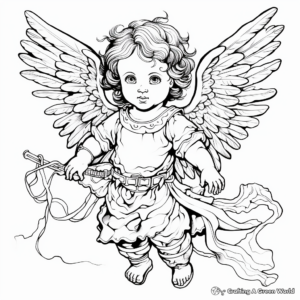 Detailed Angels and Demons Coloring Pages for Adults 4
