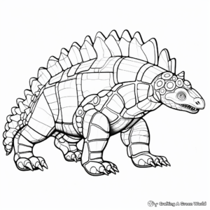 Detailed Ankylosaurus Coloring Pages for Adults 4