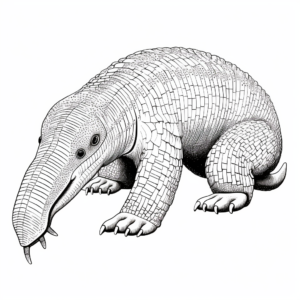 Detailed Anteater Coloring Pages for Adults 1