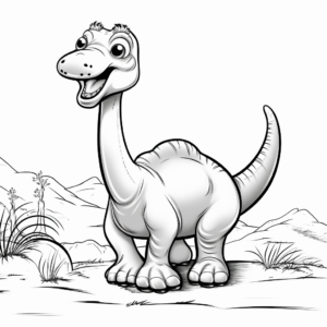 Detailed Apatosaurus Coloring Pages for Experts 1
