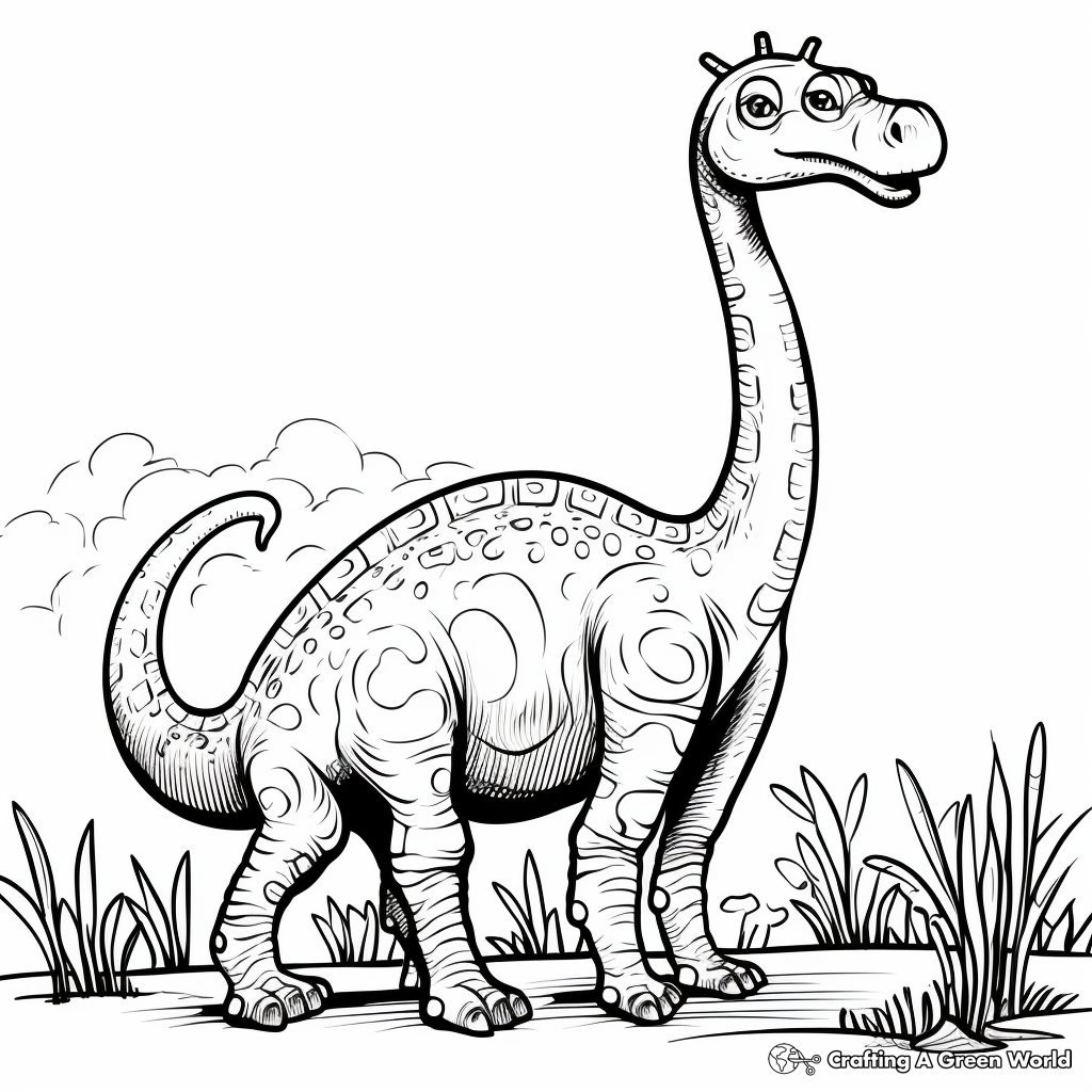 Detailed Apatosaurus Coloring Pages for Experts 2
