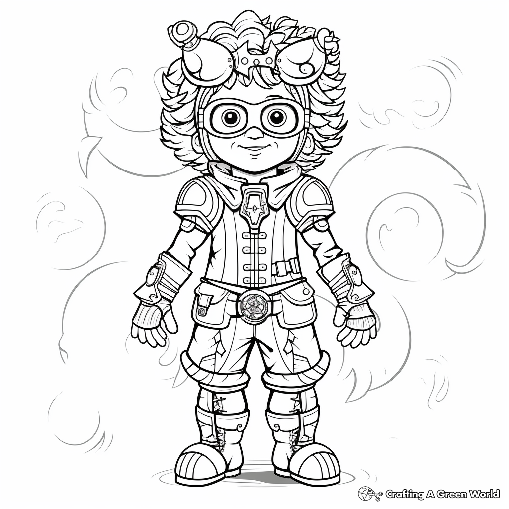 Detailed April Fools Costume Coloring Pages 2