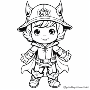 Detailed April Fools Costume Coloring Pages 3