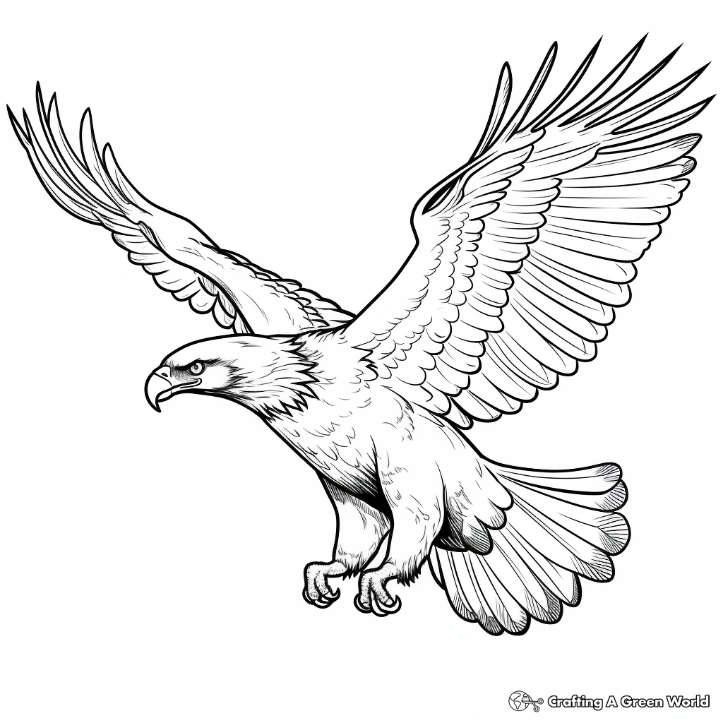 Detailed Aquila Eagle Coloring Pages for Adults 3
