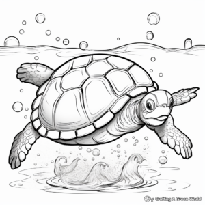 Detailed Archelon coloring Pages for Adults 1