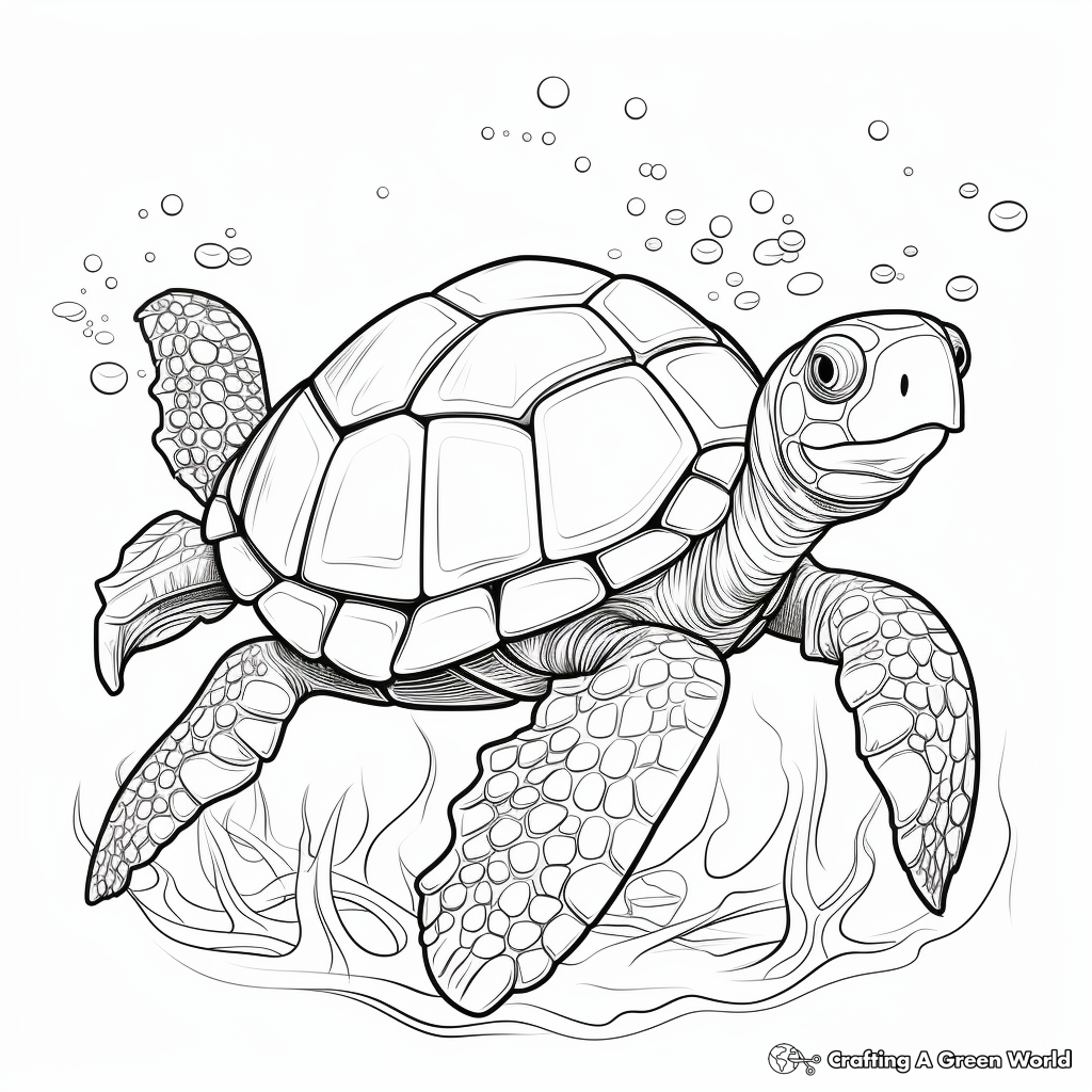 Detailed Archelon coloring Pages for Adults 2