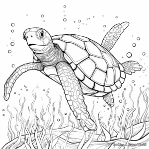 Detailed Archelon coloring Pages for Adults 4