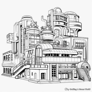 Detailed Architectural Building Coloring Pages 4