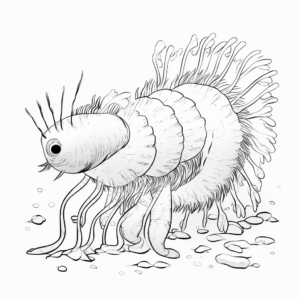 Detailed Arctic Shrimp Coloring Pages for Adults 4