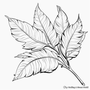 Detailed Ash Leaf Coloring Pages for Adults 2