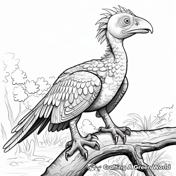 Detailed Atrociraptor Fossil Coloring Pages 1