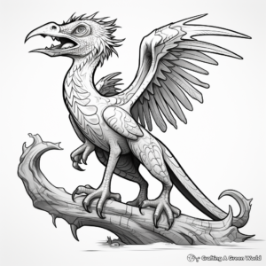 Detailed Atrociraptor Fossil Coloring Pages 4