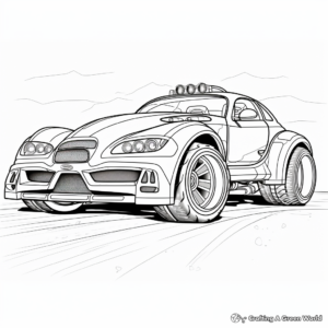 Detailed Autocross Car Coloring Pages for Artists 3