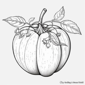 Detailed Avocado Anatomy Coloring Pages 1