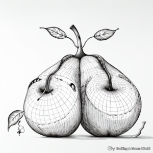 Detailed Avocado Anatomy Coloring Pages 2