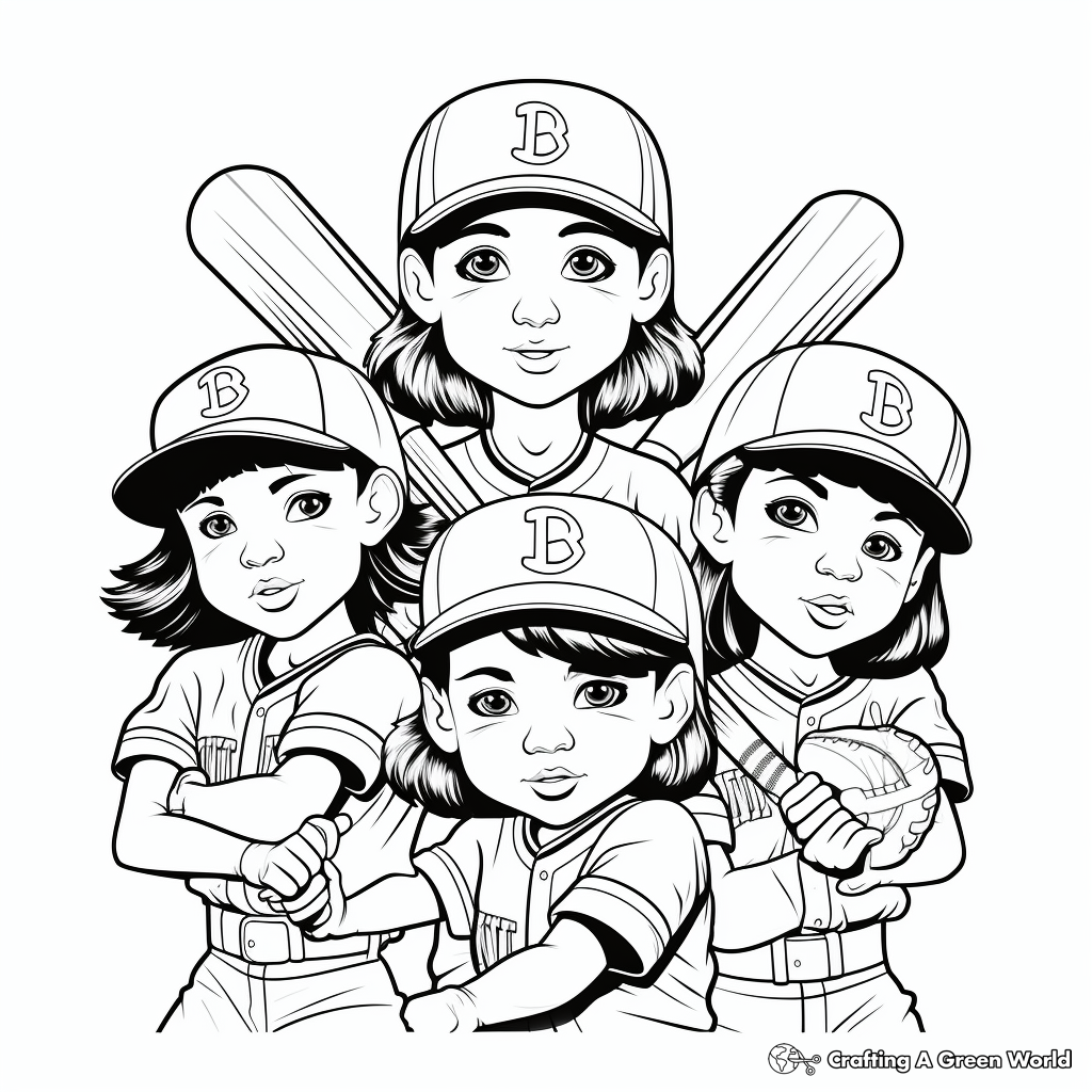 Detailed Baseball Team Logo Coloring Pages for Adults 2