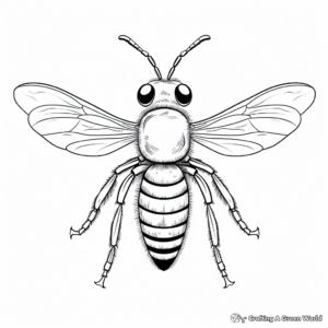 Detailed Bee on Daisy Coloring Pages for Adults 1