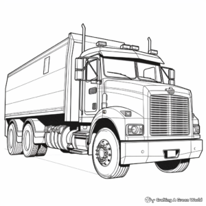Detailed Big Rig Truck Coloring Pages 3