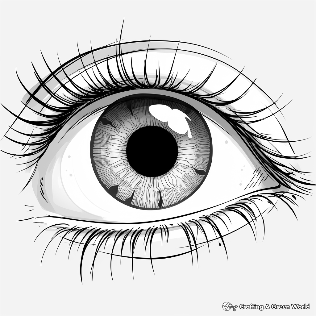 Detailed Blue Eye Coloring Pages 1