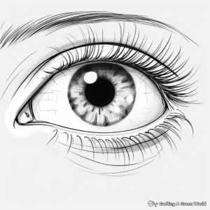 Detailed Blue Eye Coloring Pages 2
