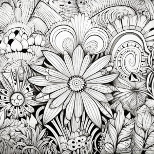 Detailed Bohemian Pattern Coloring Pages for Adults 1