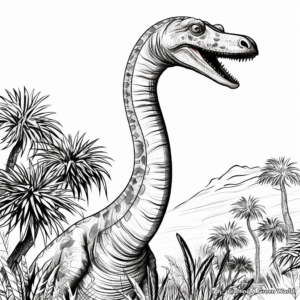 Detailed Brachiosaurus Coloring Pages for Adults 4