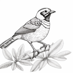 Detailed Cactus Wren Coloring Pages 3